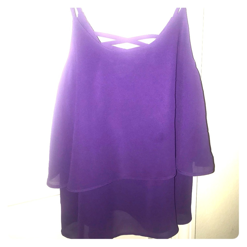Purple Sleeveless  Top